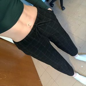 Aritzia plaid drawstring trouser pants XXS